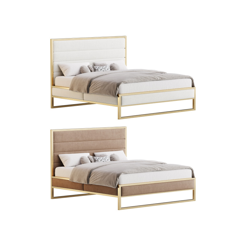 Homfa King Bed 3D 模型 .c4d .max .obj .3ds .fbx .stl .blend