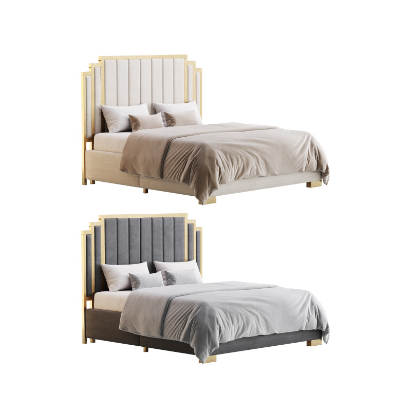 HOWE King Size Bed 3D Model .c4d .max .obj .3ds .fbx .stl .blend 