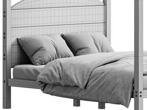 Kids bed Euroco Modello 3D