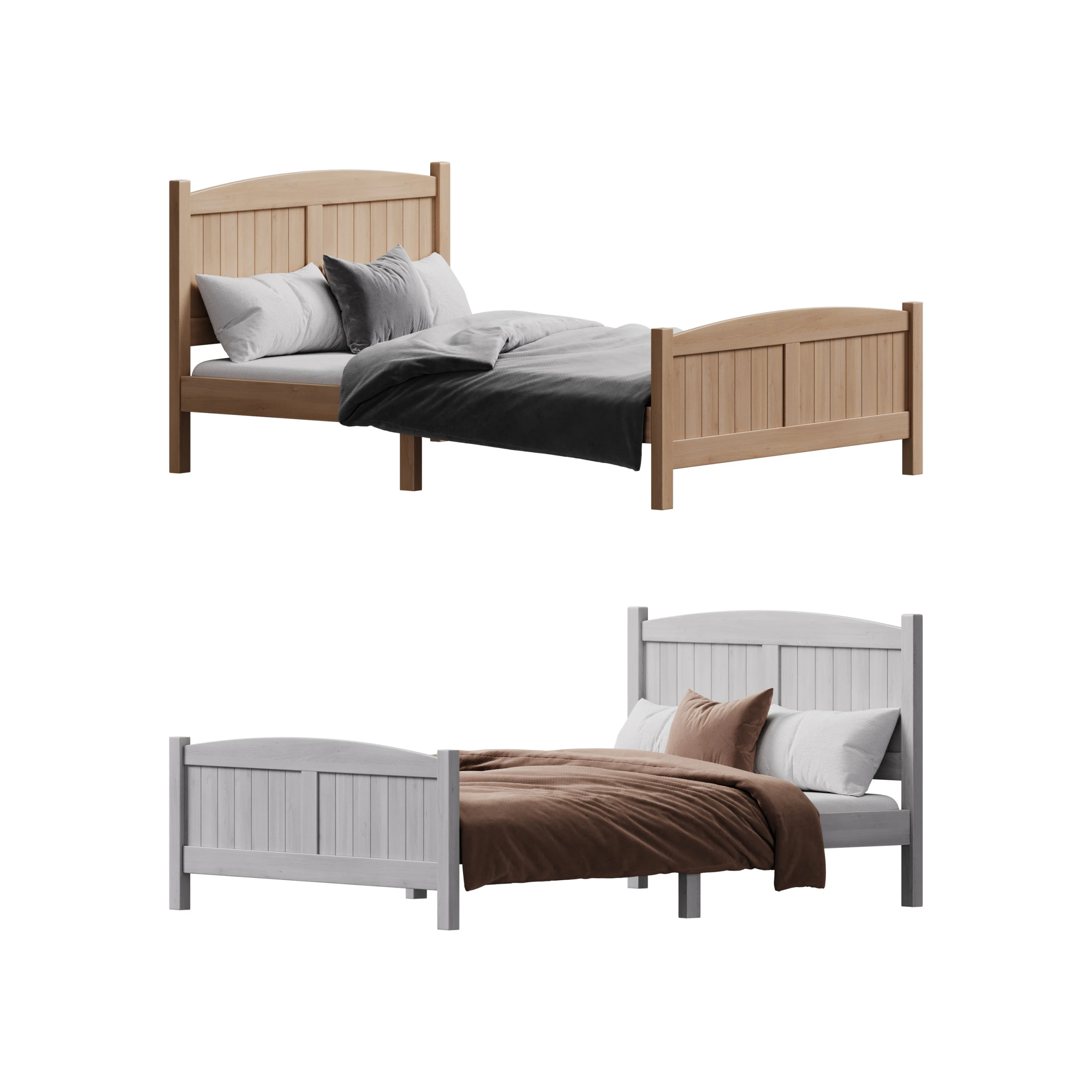 Kids bed Zimtown Full Bed Frame 3D Model .c4d .max .obj .3ds .fbx .stl .blend 