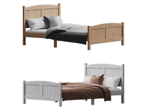 Kids bed Zimtown Full Bed Frame 3D Model