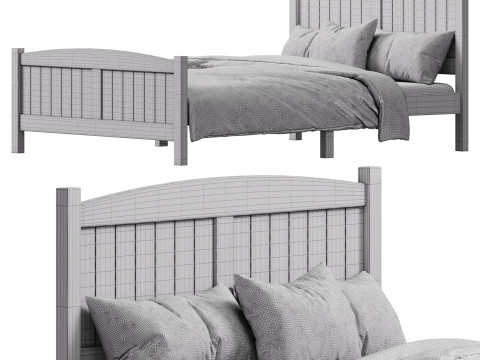 Kids bed Zimtown Full Bed Frame 3D Model