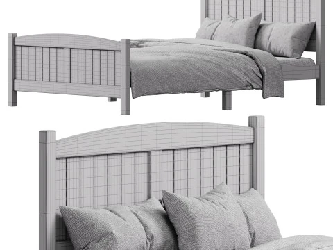 Kids bed Zimtown Full Bed Frame 3D Model