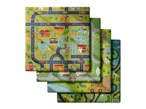 Kids carpet set 1 3D Model