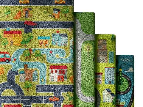 Kids carpet set 1 Modèle 3D