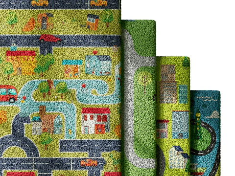 Kids carpet set 1 3D Model