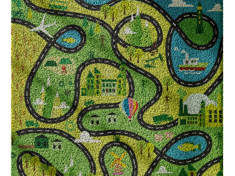 Kids carpet set 1 3D Model