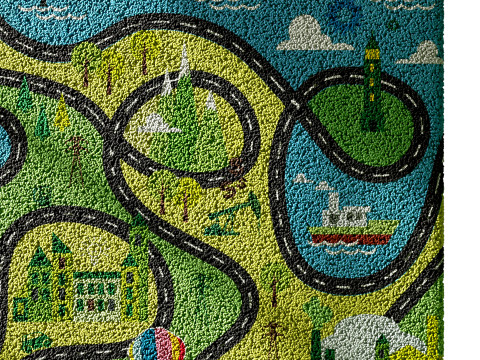 Kids carpet set 1 Modèle 3D