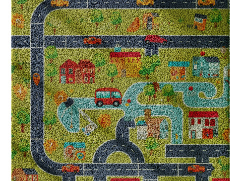 Kids carpet set 1 Modèle 3D