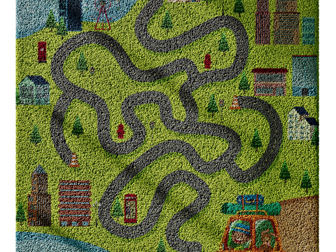 Kids carpet set 1 Modèle 3D