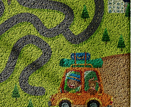 Kids carpet set 1 3D Model