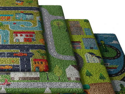 Kids carpet set 1 3D Model