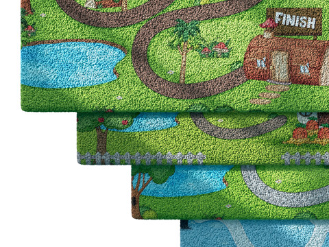 Kids carpet set 2 3D Model
