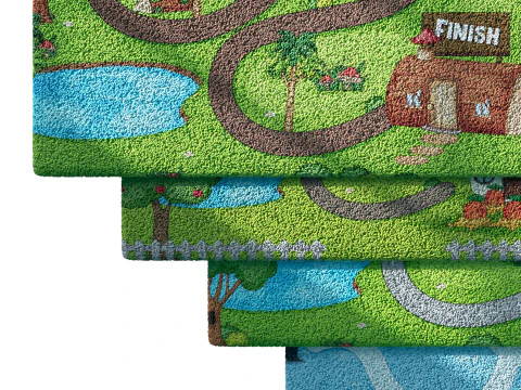 Kids carpet set 2 3D Model