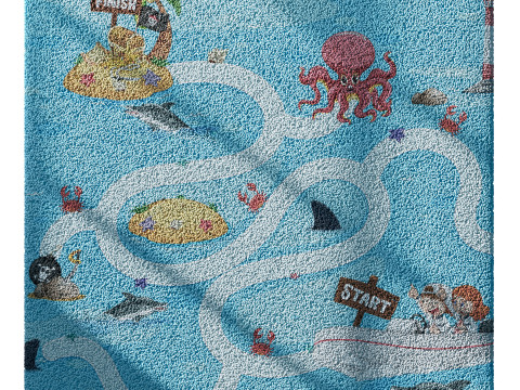Kids carpet set 2 3D Model