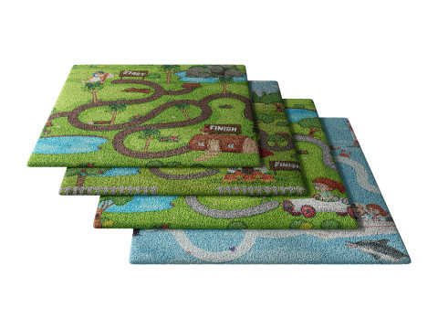 Kids carpet set 2 3D Model