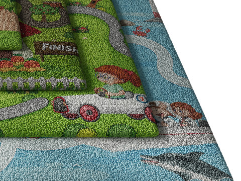 Kids carpet set 2 3D Model