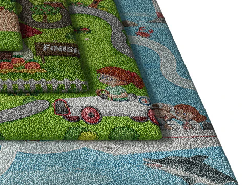 Kids carpet set 2 3D Model