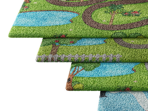 Kids carpet set 2 3D Model
