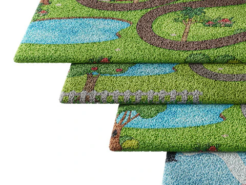 Kids carpet set 2 3D Model