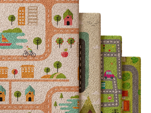 Kids carpet set 3 3D Model