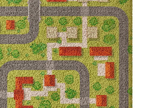 Kids carpet set 3 3D Model