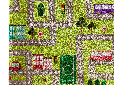 Kids carpet set 3 3D Model