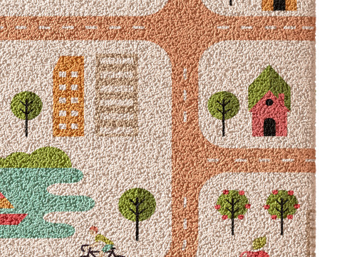 Kids carpet set 3 3D Model