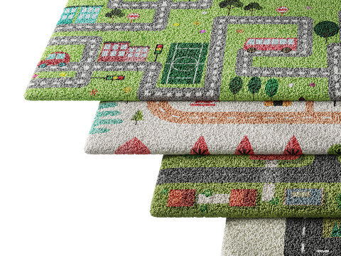 Kids carpet set 3 3D Model