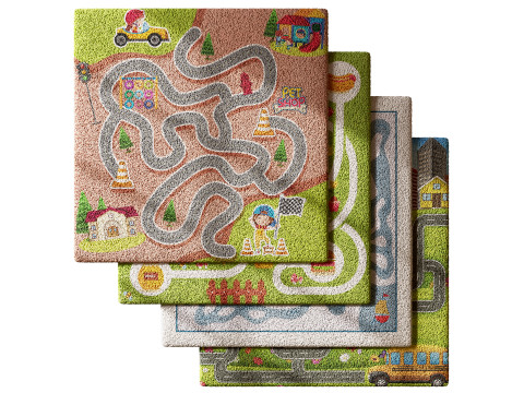 Kids carpet set 4 3D Model