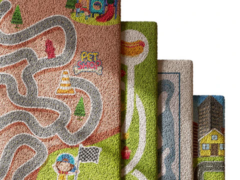 Kids carpet set 4 3D Model