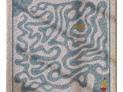 Kids carpet set 4 Model 3D