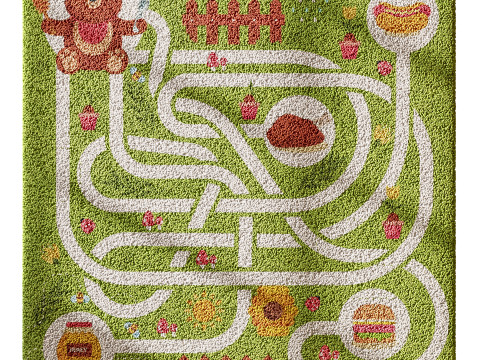 Kids carpet set 4 Model 3D