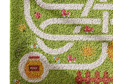Kids carpet set 4 Model 3D