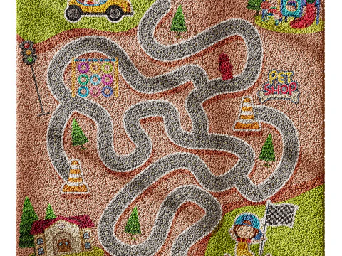 Kids carpet set 4 3D Model