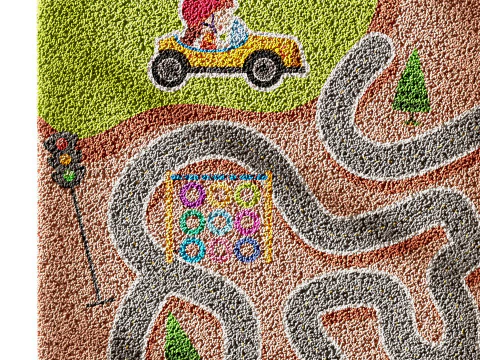 Kids carpet set 4 3D Model