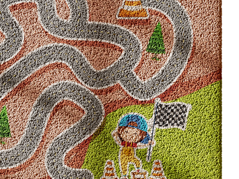 Kids carpet set 4 Model 3D