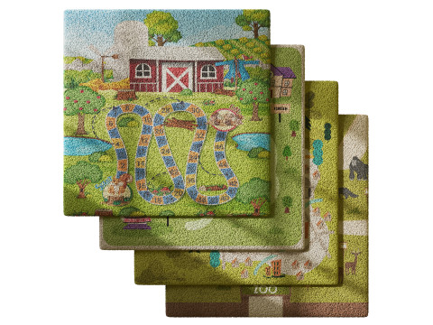 Kids carpet set 5 3D Model
