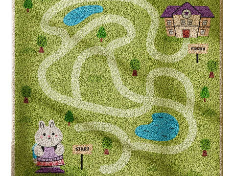 Kids carpet set 5 3D Model