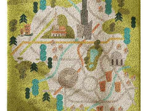 Kids carpet set 5 3D Model