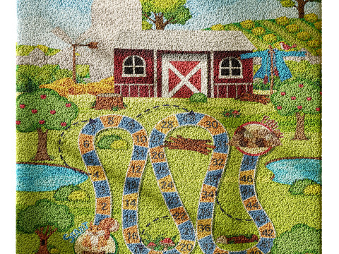 Kids carpet set 5 3D Model