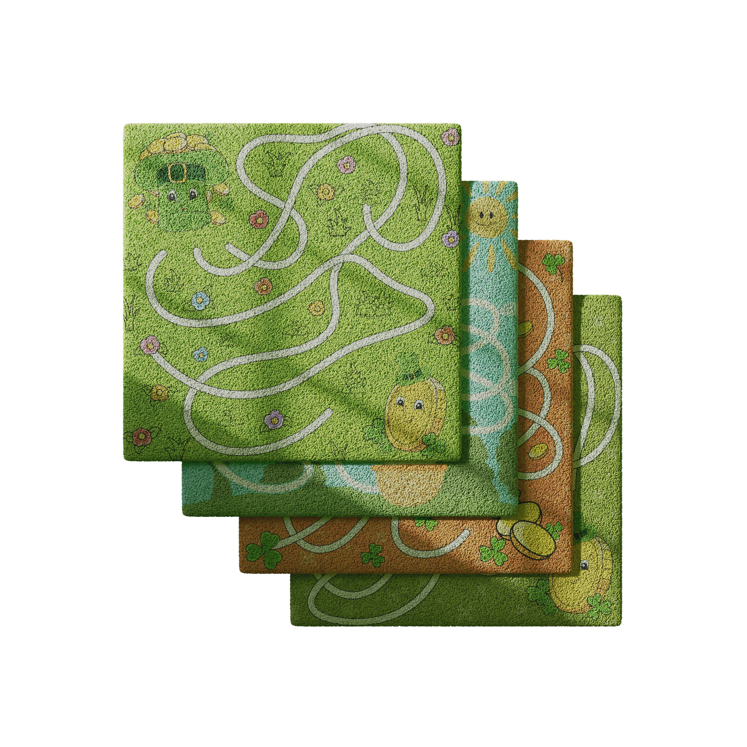 Kids carpet set 6 3D Model .c4d .max .obj .3ds .fbx .stl .blend 