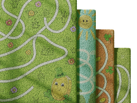 Kids carpet set 6 3D Модель