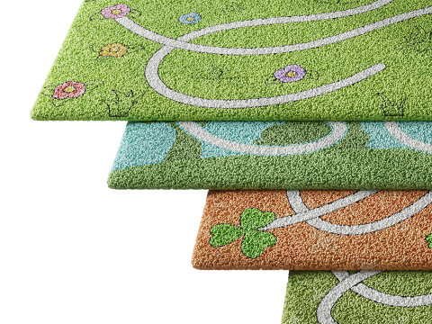 Kids carpet set 6 3D Модель