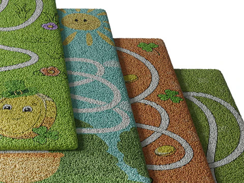 Kids carpet set 6 3D Model