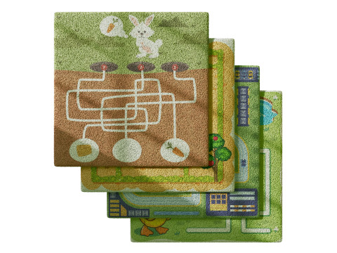 Kids carpet set 7 3D Model