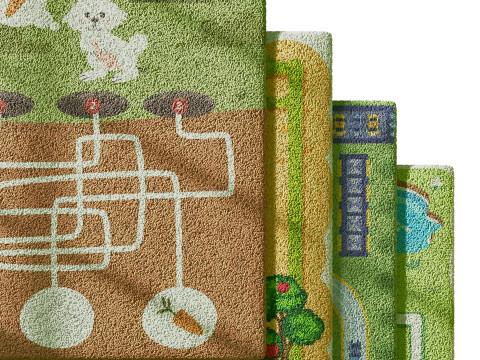 Kids carpet set 7 Model 3D