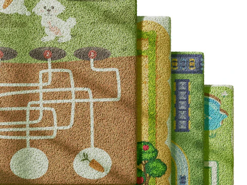 Kids carpet set 7 3D Model