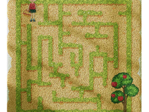 Kids carpet set 7 3D Model