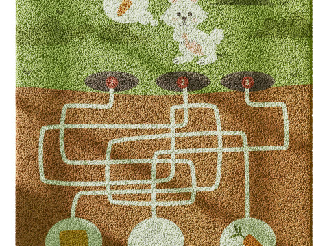 Kids carpet set 7 Model 3D